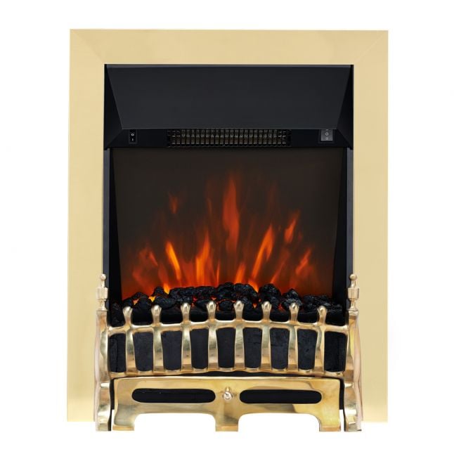 Clara Blenheim Brass LED Electric Fire 