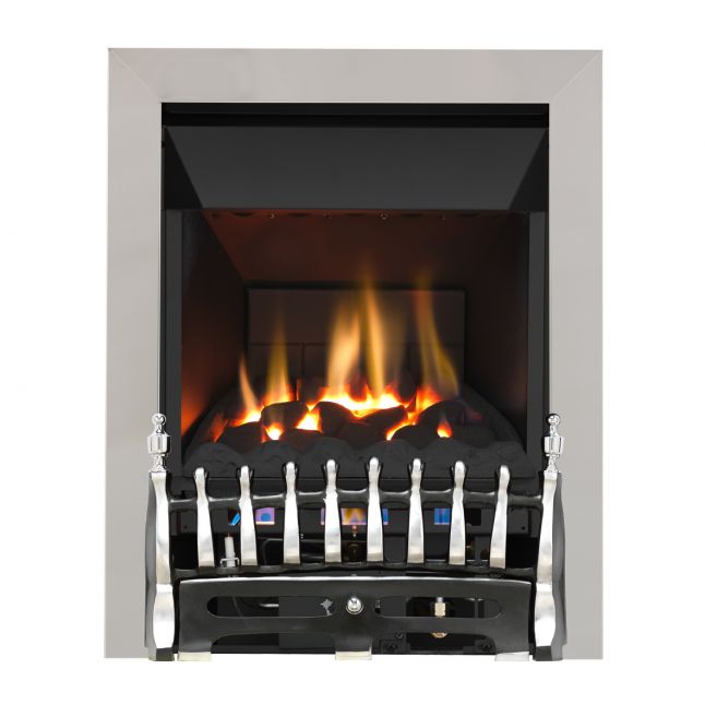 Grosvenor Blenheim Chrome & Black High Efficiency Gas Fire